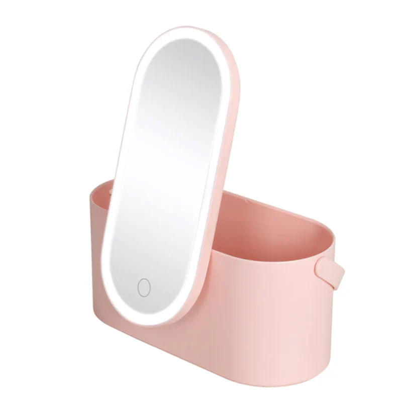 Botega Lighted Vanity Mirror With Makeup Storage Case