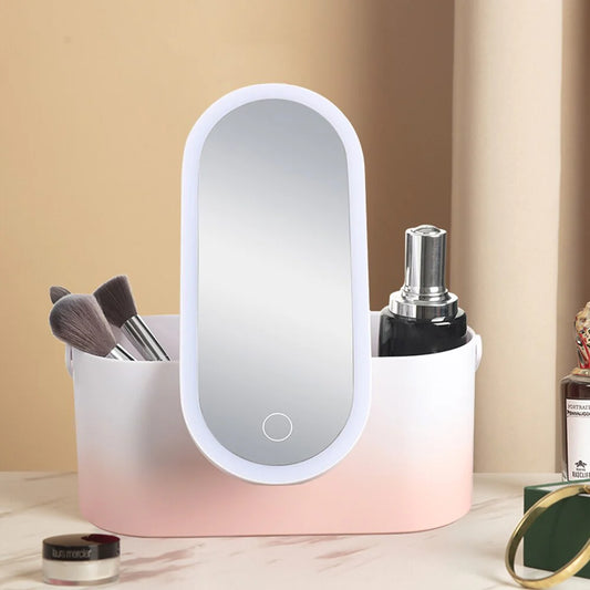Botega Lighted Vanity Mirror With Makeup Storage Case