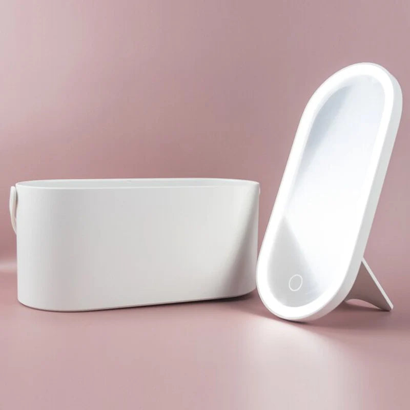 Botega Lighted Vanity Mirror With Makeup Storage Case