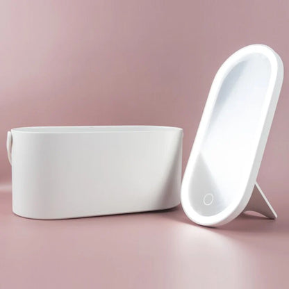 Botega Lighted Vanity Mirror With Makeup Storage Case